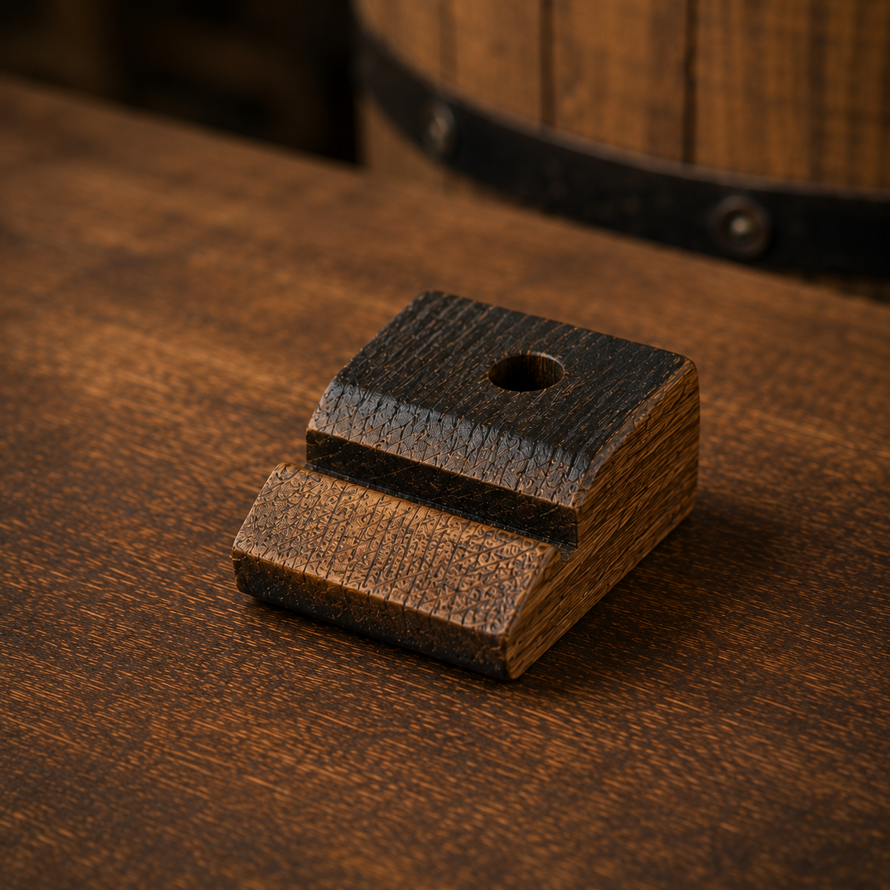 Kentucky Bourbon Barrel Pen & Stand Set | Handmade White Oak Rollerball Pen | Authentic Whiskey Barrel Wood Desk Pen Holder | Unique Kentucky Gift