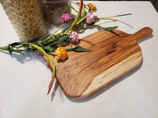 The "I've Been Bad" Hickory Charcuterie / Cutting Board with Handle