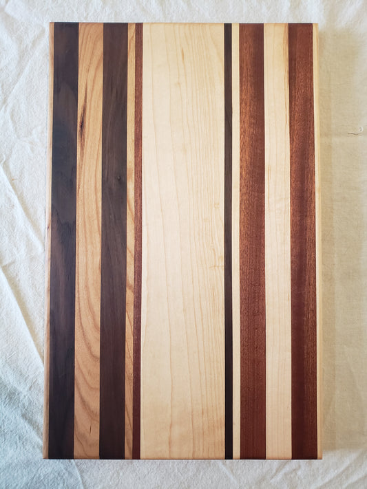 "My Chicken is Color Blind"  -  Mixed Wood Cutting Board / Charcuterie Board