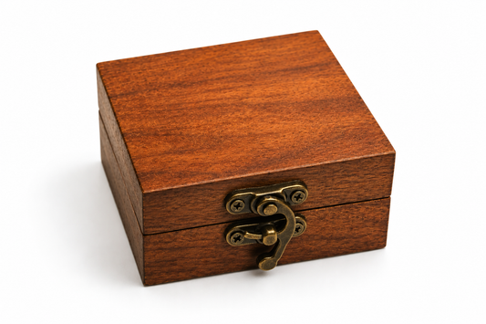Handcrafted Wooden Ring Box with Leather Hinge & Cloth Inserts – 3x3 Rustic Proposal Box – Heirloom Jewelry Gift Box