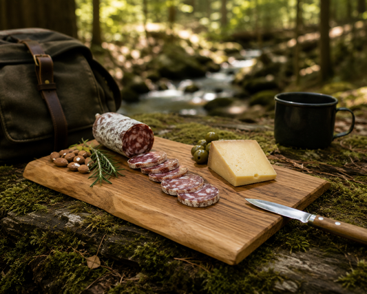 The Daniel Boone Hickory Serving Board | Handmade Kentucky Charcuterie Board | Live Edge Hickory Serving Tray | Rustic Wooden Cheese Board