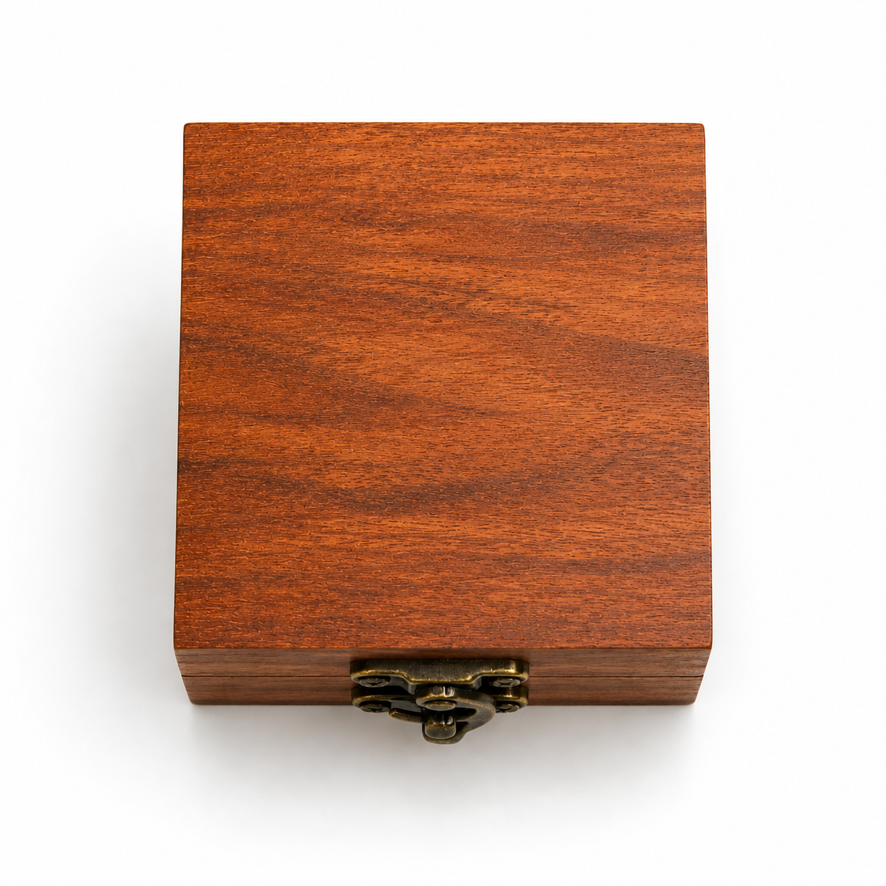 Handcrafted Wooden Ring Box with Leather Hinge & Cloth Inserts – 3x3 Rustic Proposal Box – Heirloom Jewelry Gift Box