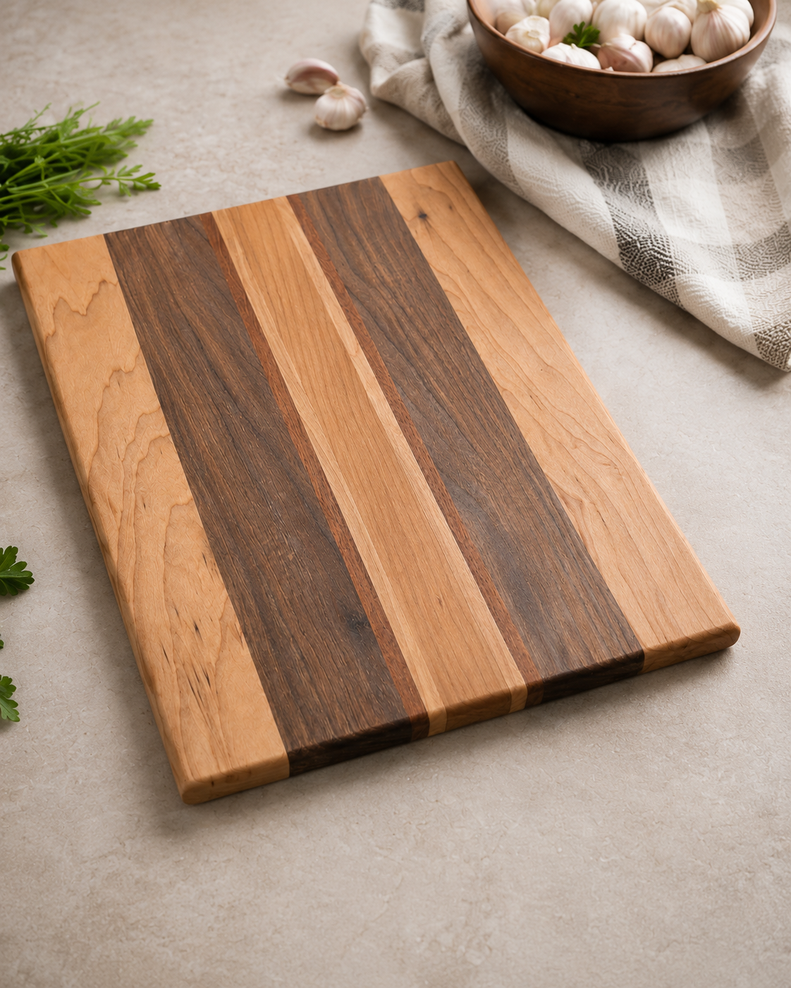 The I‑75 – Walnut, Cherry, Maple & Sapele Cutting Board