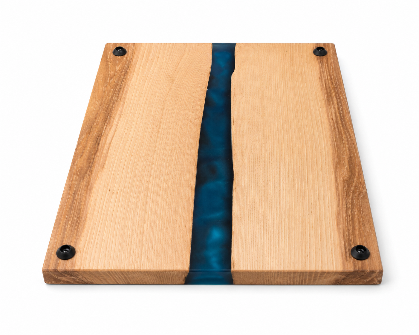 Fire and Ice Resin River Cutting Board – 13.5 x9.5 Hickory Wood Board – Handmade Charcuterie & Serving Board – Unique Kitchen Gift