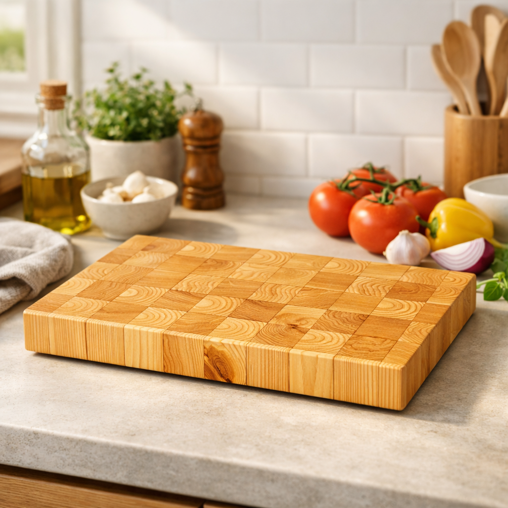 Southern Yellow Pine End‑Grain Cutting Board - 8 x 12