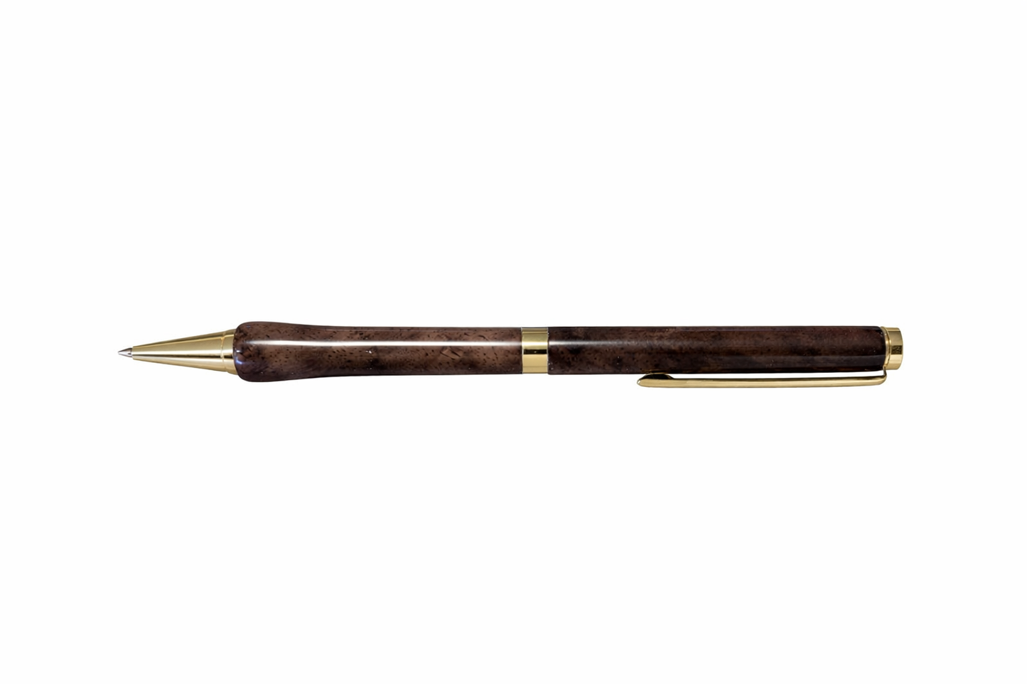 Handcrafted Walnut Burl Ink Pen and Mahogany Case