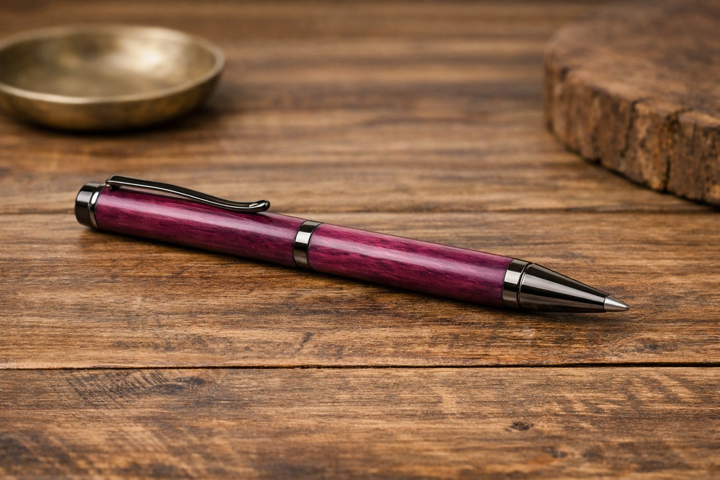 The Study – HARZO Signature Gift Set | Leather Journal, Handcrafted Pen, Candle & Keychain | Made in Kentucky, USA