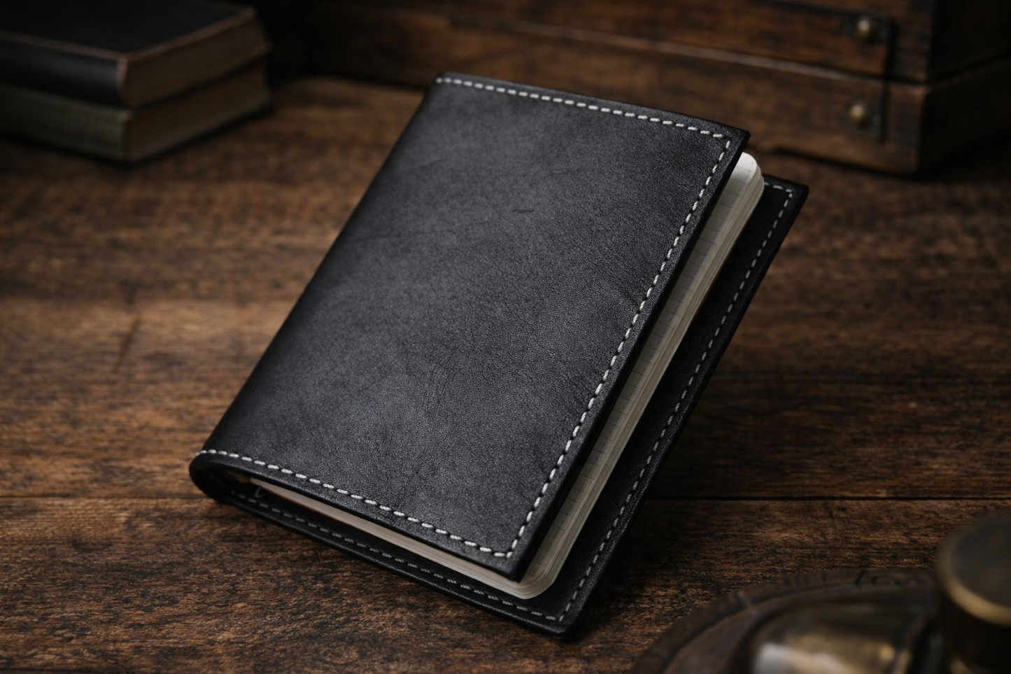 The Study – HARZO Signature Gift Set | Leather Journal, Handcrafted Pen, Candle & Keychain | Made in Kentucky, USA
