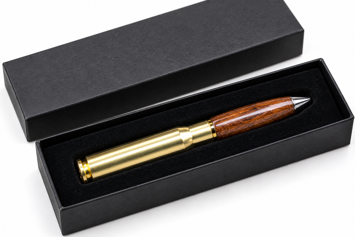 USS North Carolina (BB-55) Historic Teak & .50-Caliber Collector's Pen