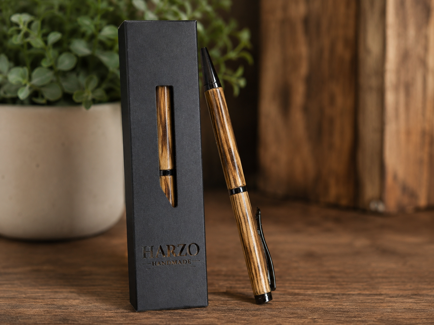 Kentucky Bourbon Barrel Pen & Stand Set | Handmade White Oak Rollerball Pen | Authentic Whiskey Barrel Wood Desk Pen Holder | Unique Kentucky Gift