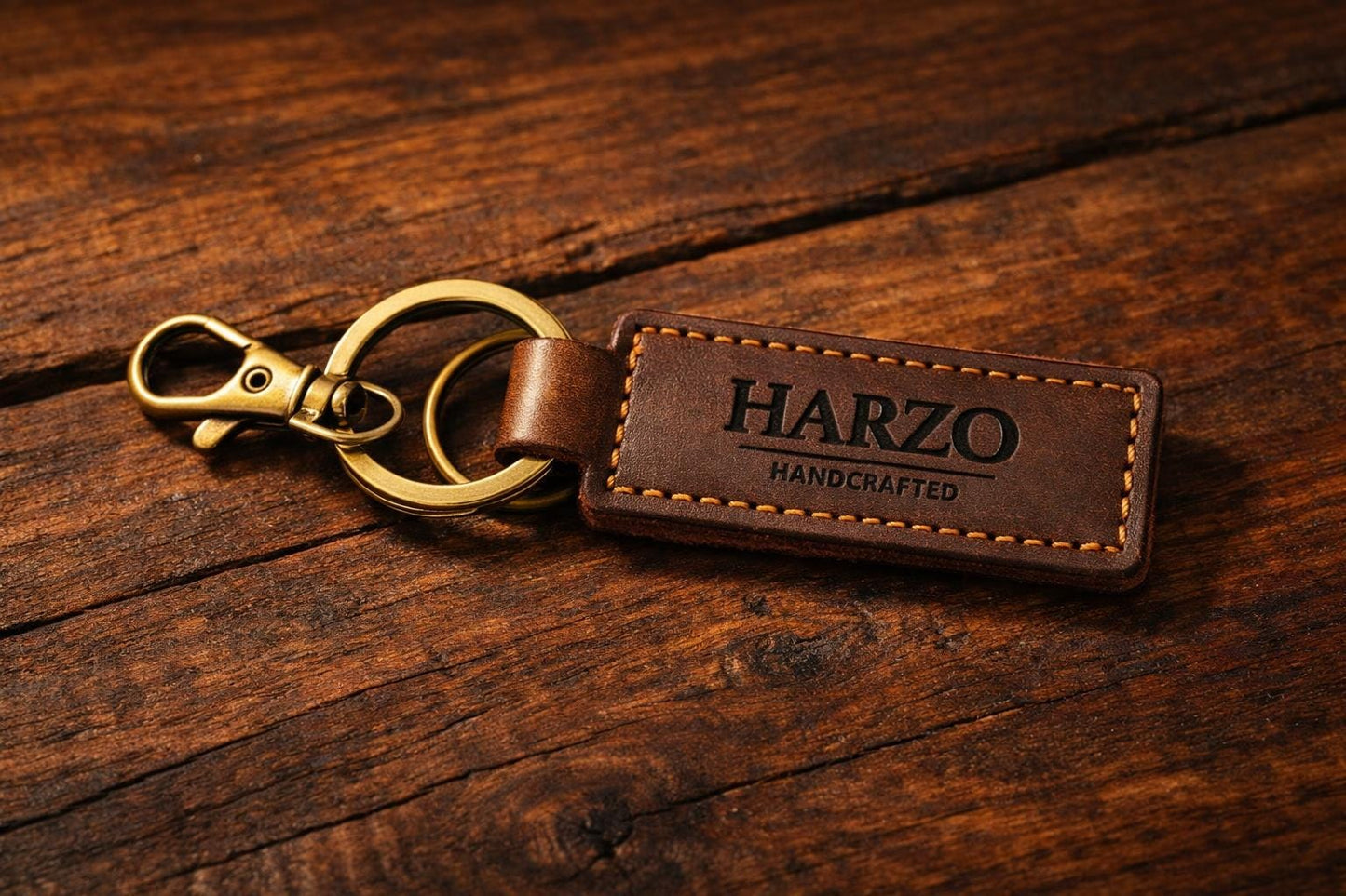 Custom Engraved Leather Keychain • Personalized Keychain for Men • Gift for Him • Minimalist EDC Key Fob • Groomsmen Gift Idea
