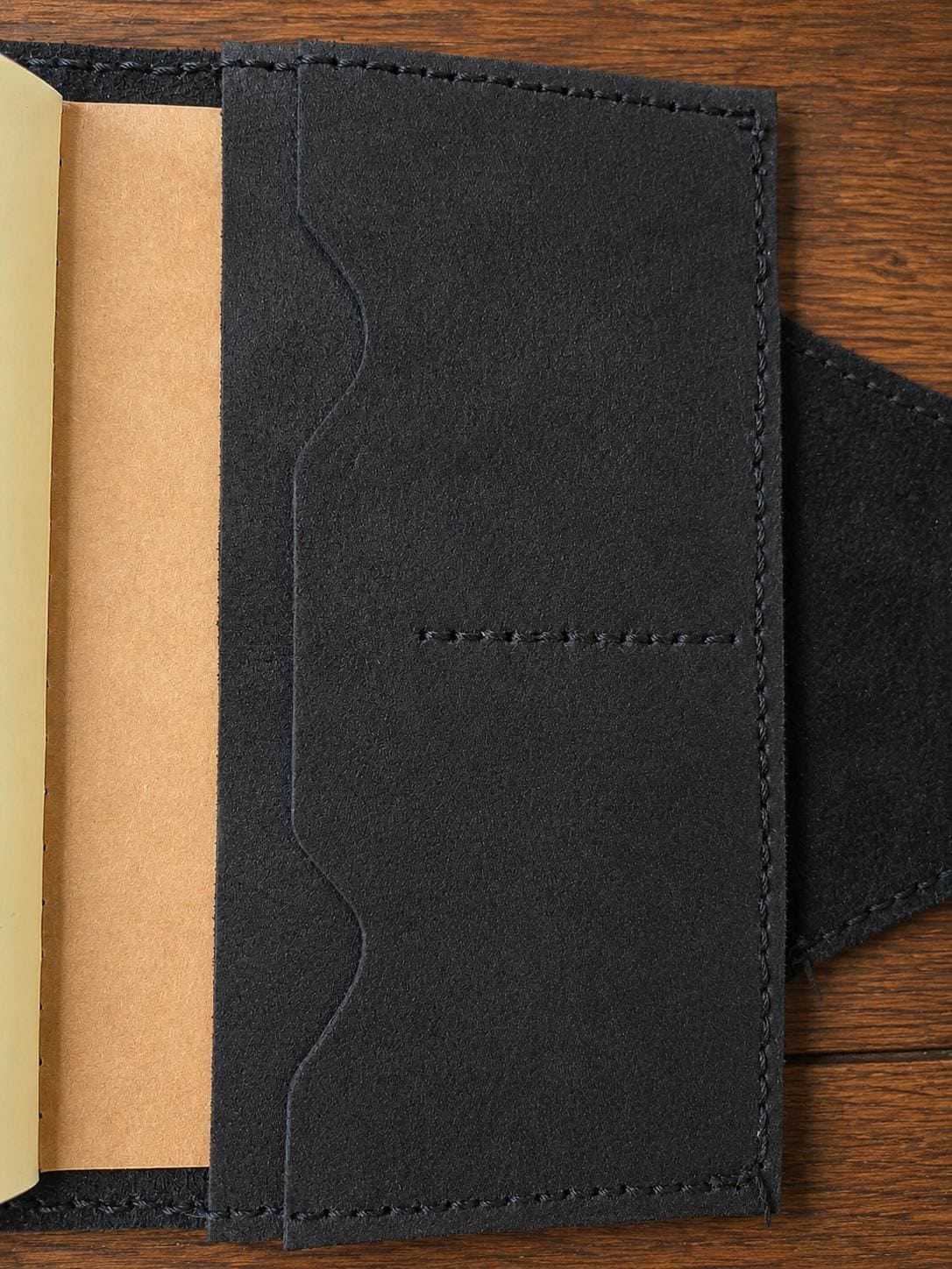 Hand Stitched Leather Traveler's Notebook with Pen Holder | Refillable Journal Cover