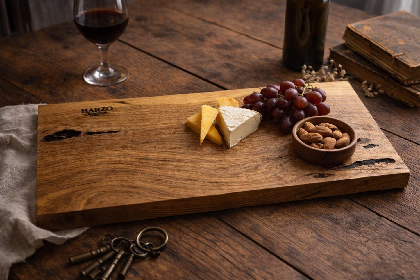 Bluegrass Heritage Hickory & Black Epoxy Charcuterie Board – Handmade Kentucky Serving Board – Local Hickory Wood
