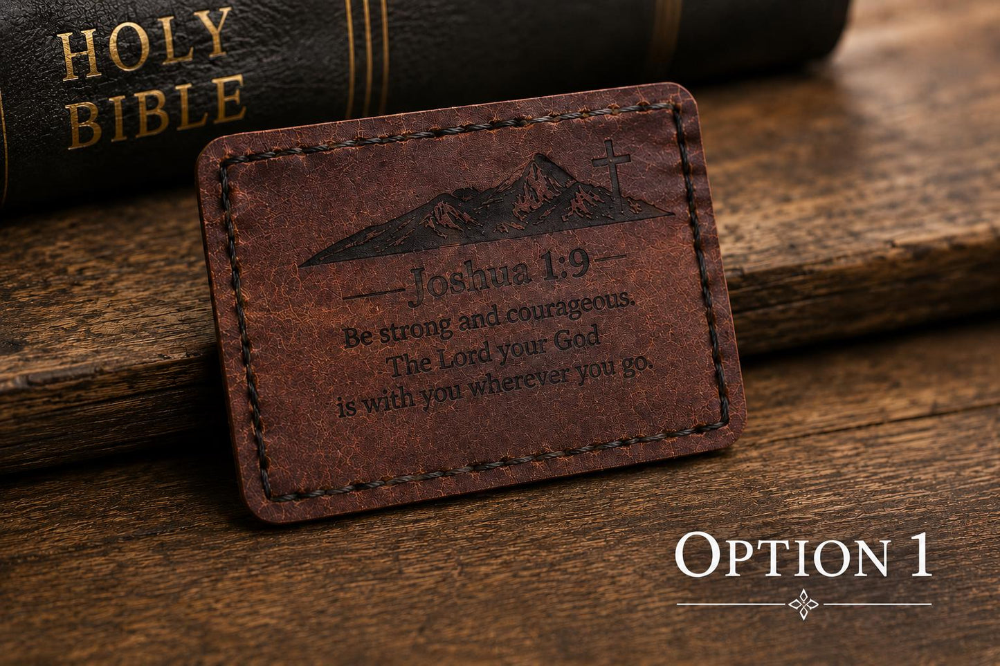 Christian Scripture Card • Minimalist Bible Verse Wallet Card • Encouragement Gift for Men • Faith Reminder • Pocket Prayer Card