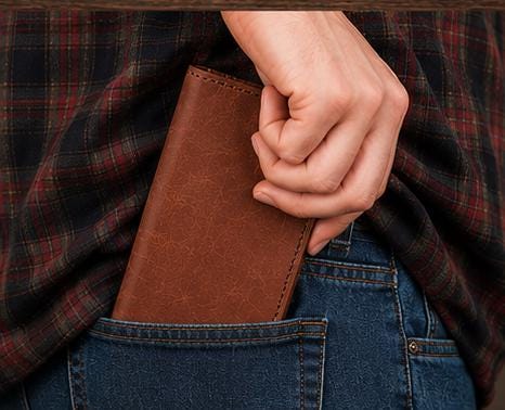 Handmade Full-Grain Leather Long Wallet | Brown Bifold, Hand-Stitched (HARZO)