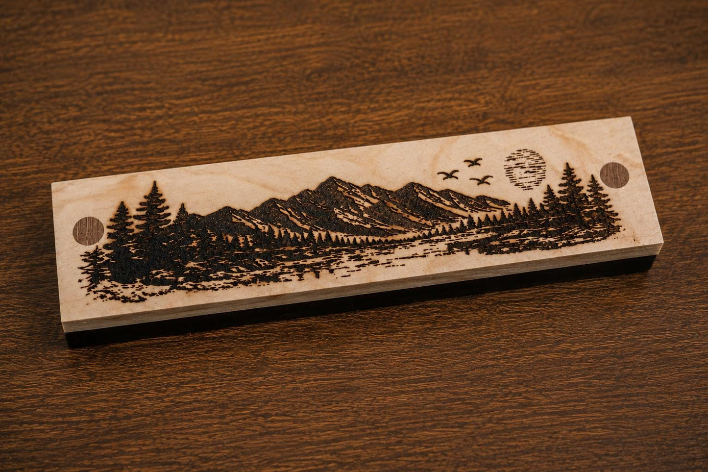 Handmade Wenge & Maple Pen Box, Engraved Wooden Pen Case, Magnetic Lid, Wood Pen Gift Box, Handcrafted Desk Accessory, HARZO