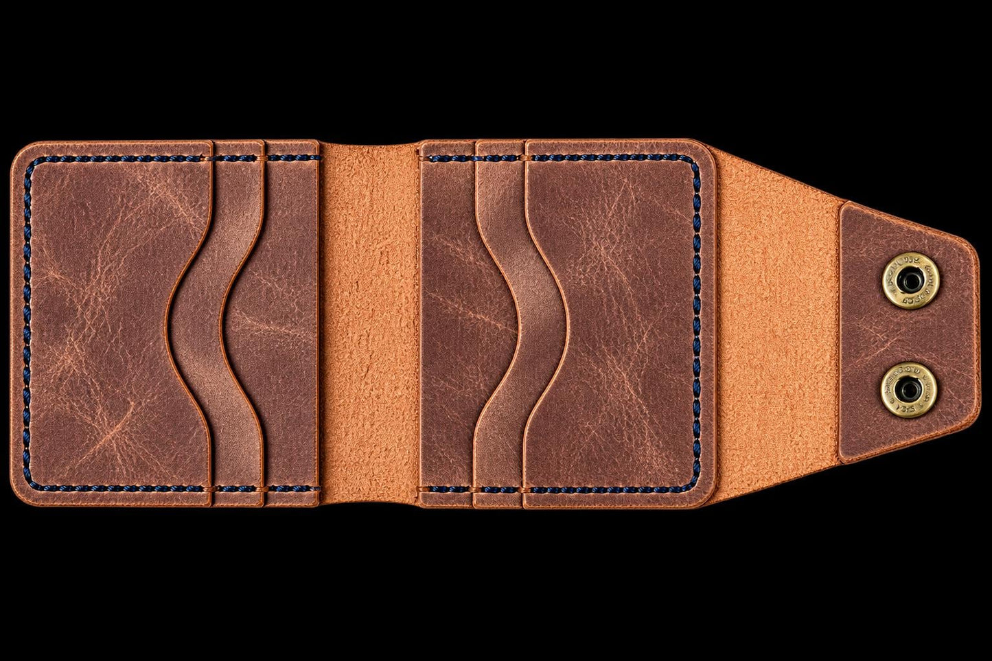 Handmade Full Grain Leather Wallet | 6 Card Slot Leather Wallet | Rustic Minimalist Mens Wallet | Hand Stitched Leather Billfold