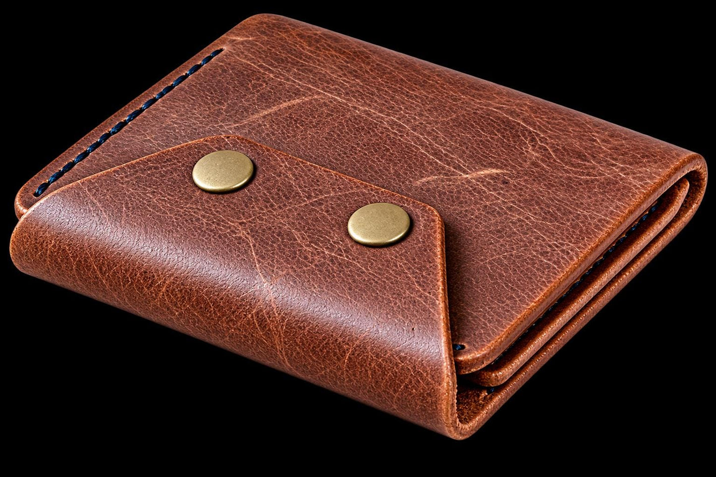 Handmade Full Grain Leather Wallet | 6 Card Slot Leather Wallet | Rustic Minimalist Mens Wallet | Hand Stitched Leather Billfold