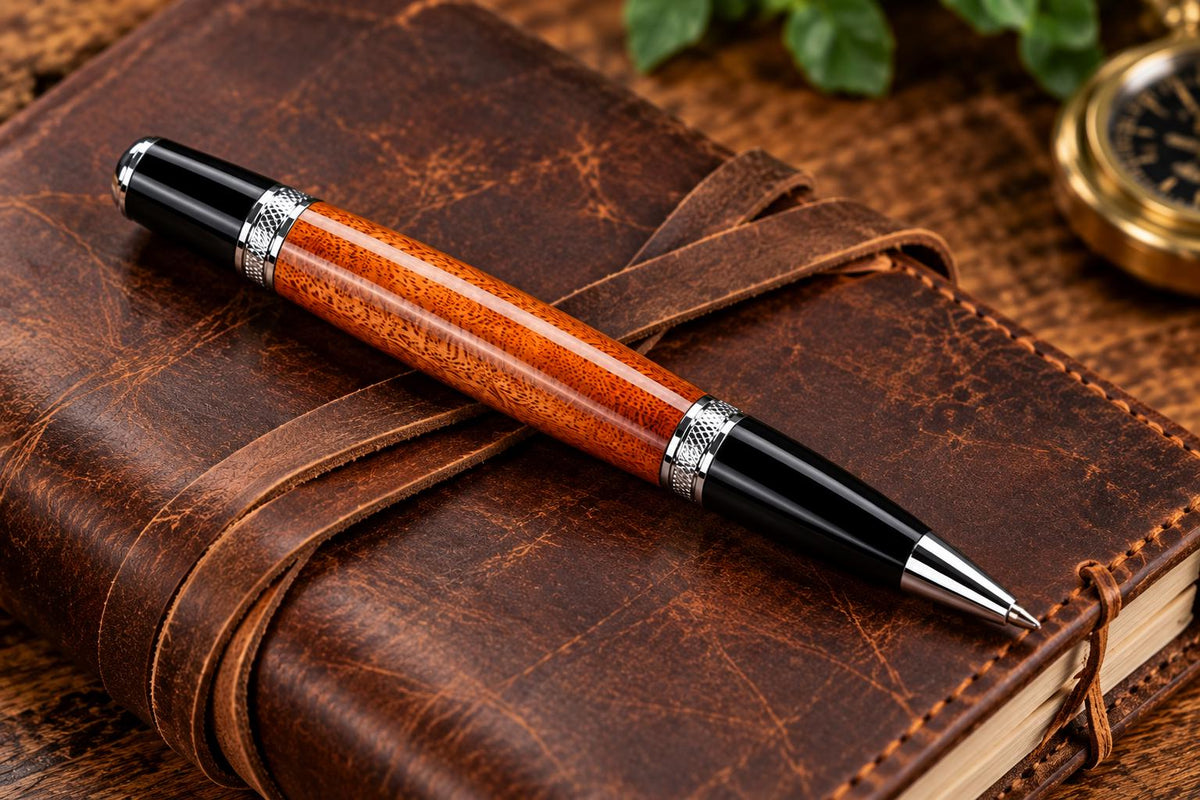 Ancient Kauri Wood Pen | Handmade Luxury Wooden Pen | Unique Kauri Gift | Refillable Ballpoint Pen | 30,000 - 50,000 Years old
