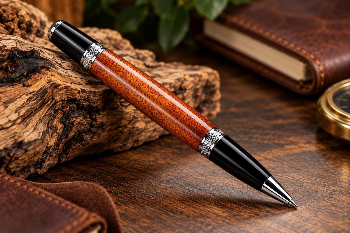 Ancient Kauri Wood Pen | Handmade Luxury Wooden Pen | Unique Kauri Gift | Refillable Ballpoint Pen | 30,000 - 50,000 Years old